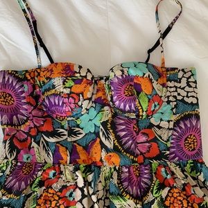 Bustier floral dress